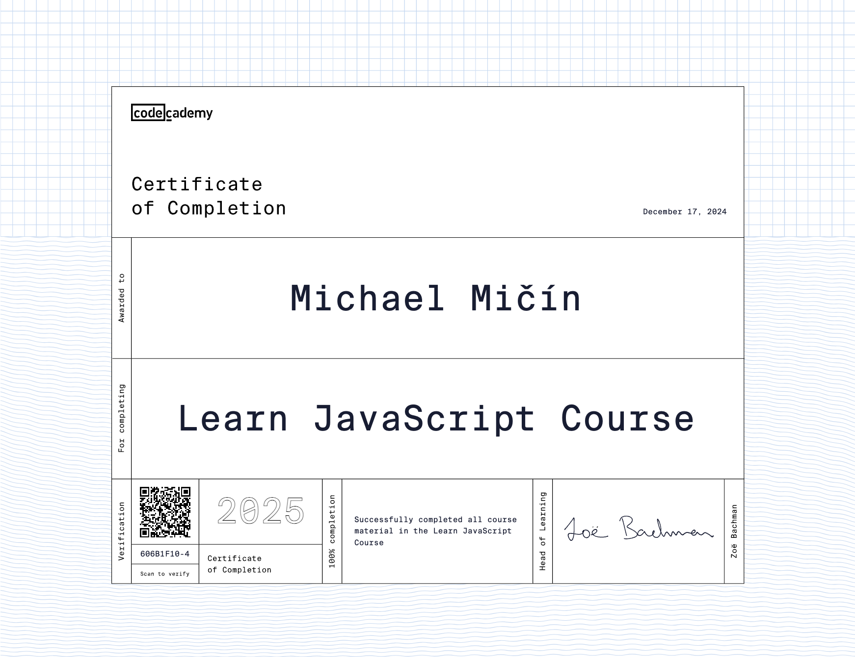 JavaScript Certifikát COMPLETE COURSE